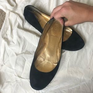 Jcrew Classic Black Suede Ballet Flats